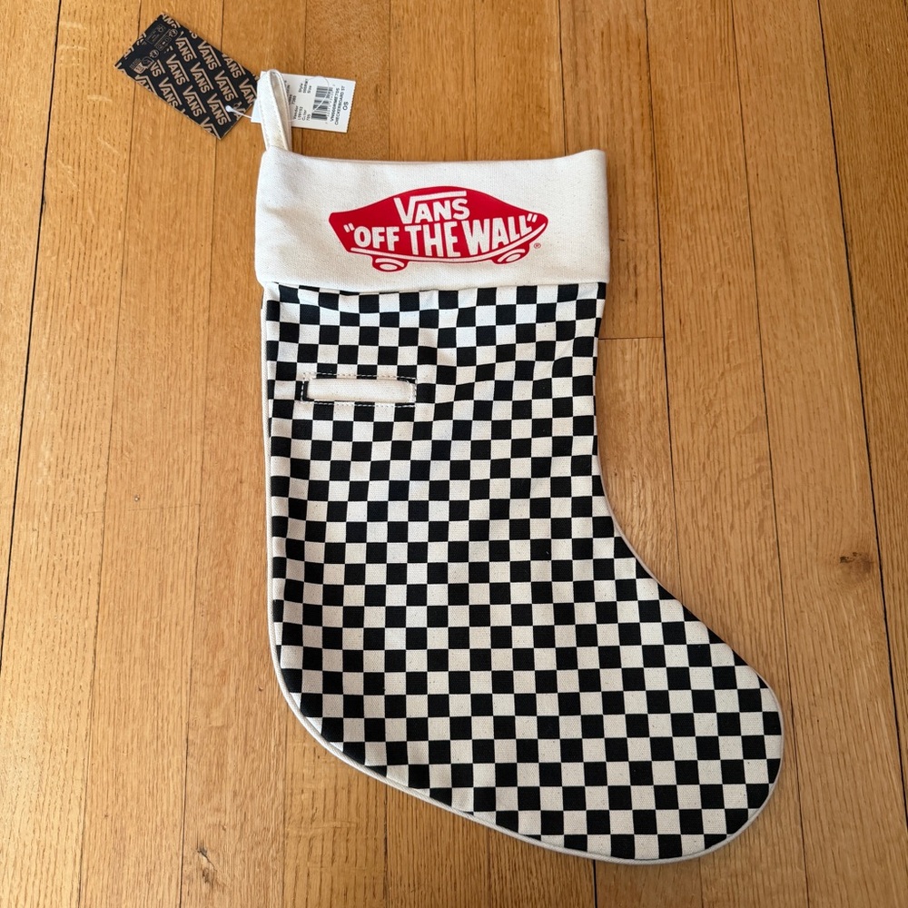 VANS Off The Wall Checkerboard Sneaker Canvas Skater Christmas Stocking NWT Ska